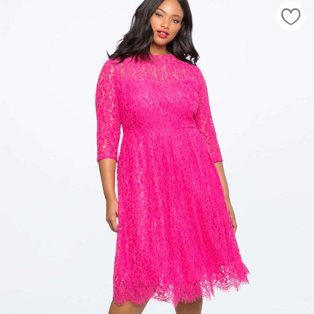 Lace Fit & Flare Dress
